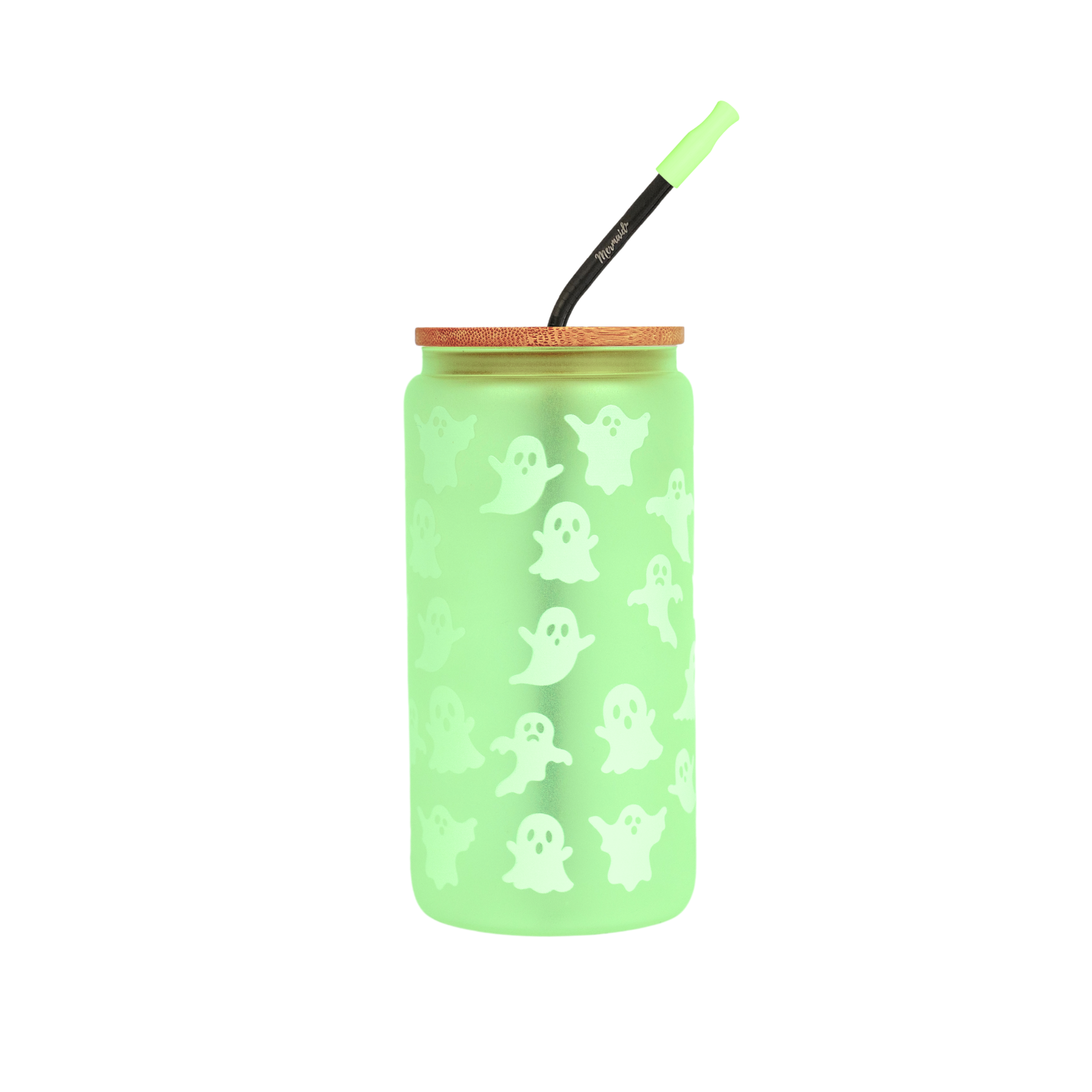 16oz Glass Boo! Cup (glow in the dark)