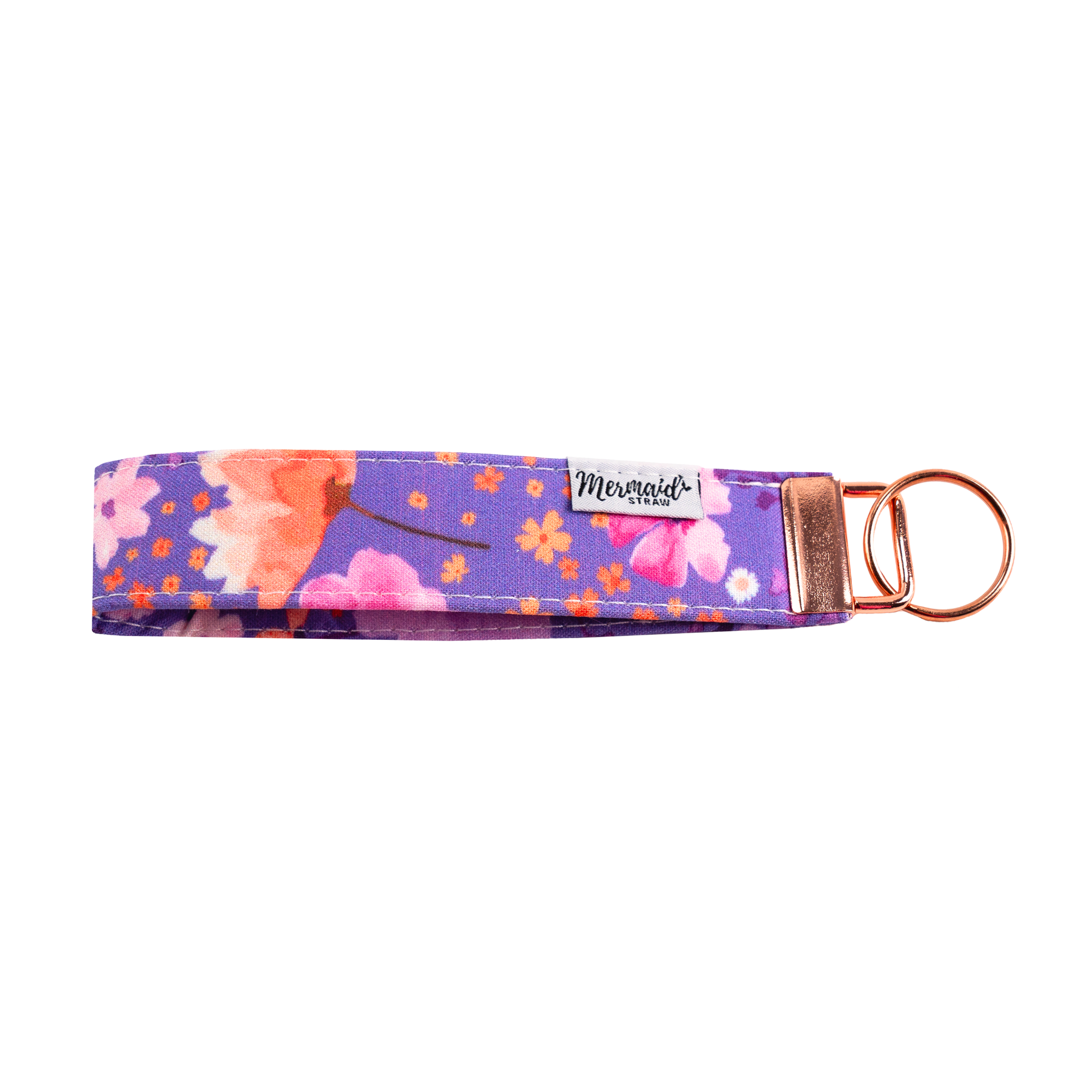 Handmade, Mermaid Straw, lilac meadow keychain