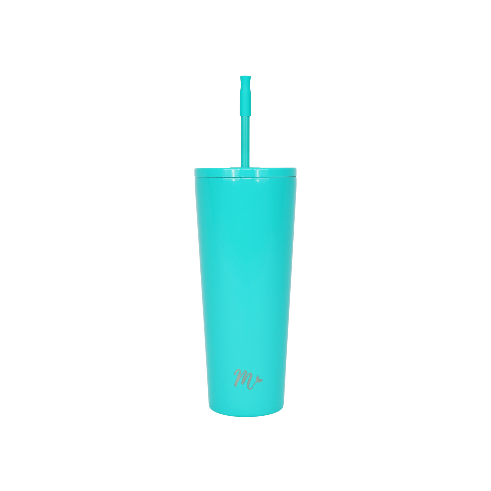 teal tumbler, bright tumbler, trendy 22oz cup, leakproof tumbler, cute trendy cup, travel mug, straw included, keeps drinks cold, aesthetic cup